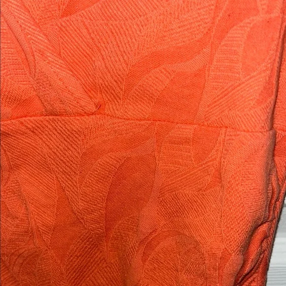 Ann Taylor Orange Textured Short Sleeve Blouse - Picture 9 of 13